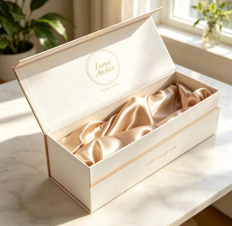 Satin-lined gift box